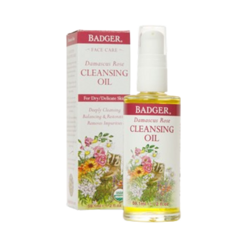 Badger Balms Rose Cleansing Oil (Delicate Skin), 59ml/2 fl oz Badger Balms Rose Cleansing Oil (Delicate Skin) on white background