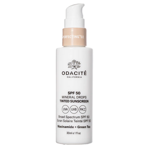 Odacite SPF 50 Tinted Mineral Drops - 01 Fair with Cool Undertones on white background