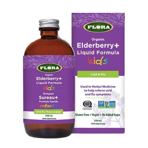 Flora Sambu Guard Elderberry+ Kids Liquid Formula, 250ml/8.45 fl oz