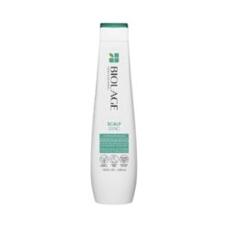 Scalp Sync Calming Shampoo on white background