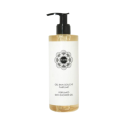 Scented Bath and Shower Gel on white background