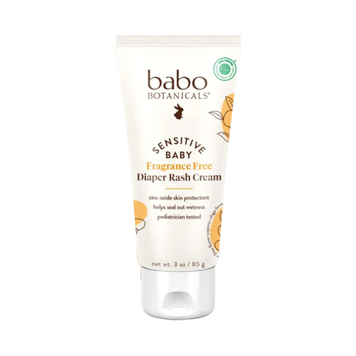 Babo Botanicals Sensitive Baby Zinc Diaper Cream - Fragrance Free on white background