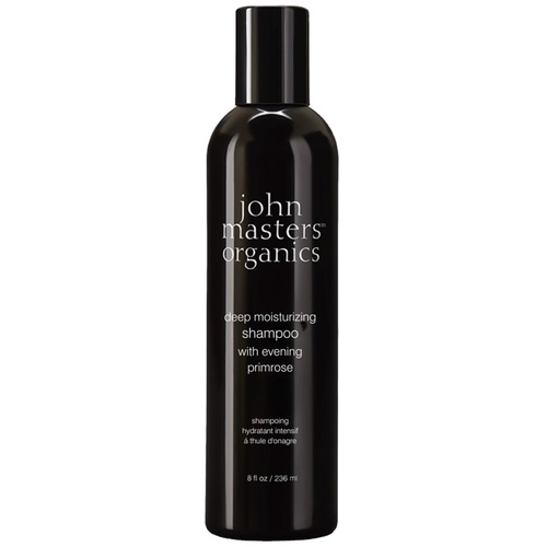 John Masters Organics Shampoo for Dry Hair with Evening Primrose on white background