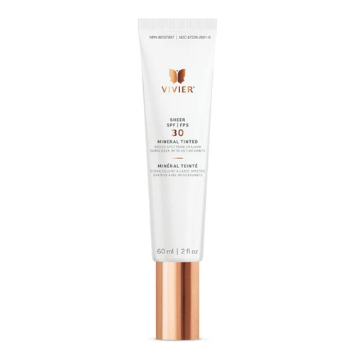 VivierSkin Sheer SPF 30 Mineral Tinted on white background