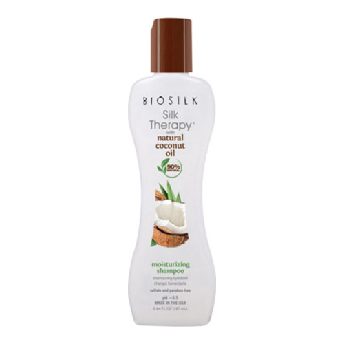 Biosilk  Silk Therapy with Natural Coconut Oil Moisturizing Shampoo, 167ml/5.6 fl oz