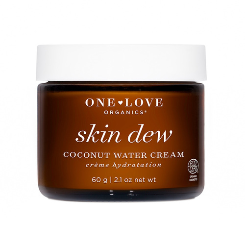 One Love Organics Skin Dew Coconut Water Cream on white background