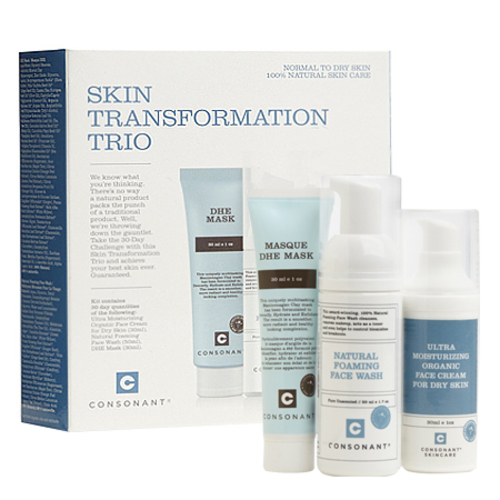 Consonant Skin Transformation Trio w/ Dry Skin Face Cream, 1 set
