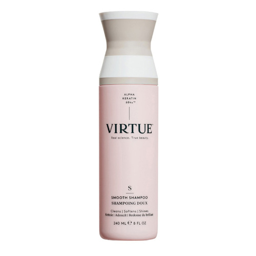 Virtue Smooth Shampoo on white background