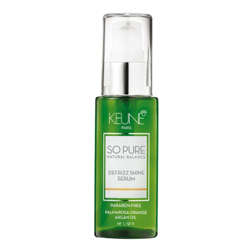 Keune So Pure Defrizz Shine Serum on white background