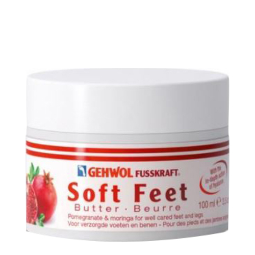 Gehwol Fusskraft Soft Feet Butter Pomegranate and Moringa on white background