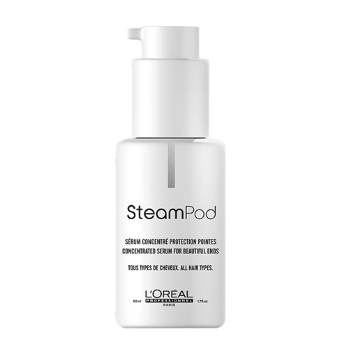 Loreal Professional Paris Steampod Protective Smoothing Serum on white background