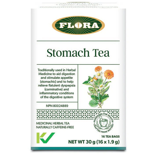 Flora Stomach Tea on white background