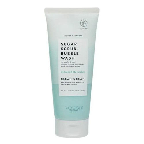 Voesh Sugar Scrub and Bubble Wash Clean Ocean on white background