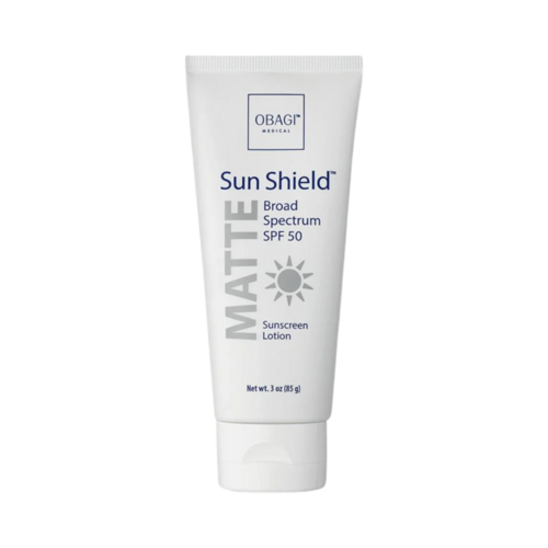 Obagi Sun Shield Matte Broad Spectrum SPF 50 on white background