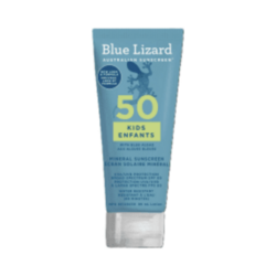 Sunscreen SPF 50 Kids Lotion on white background