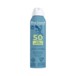 Sunscreen SPF 50 Kids Spray on white background