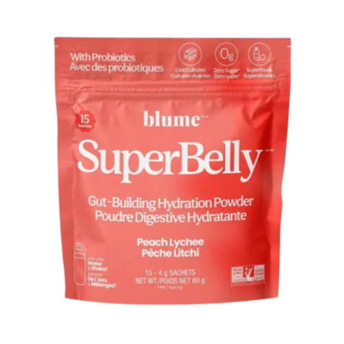 Blume  SuperBelly Peach Lychee on white background