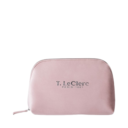 Naturally Yours T LeClerc Velour Cosmetic Bag on white background