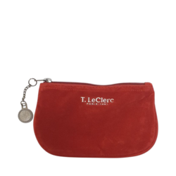 T LeClerc Velour Essentials Pouch on white background