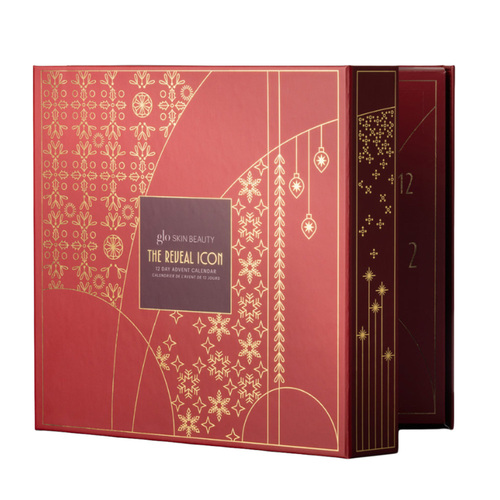 Glo Skin Beauty The Reveal Icon 12 Day Advent Calendar on white background