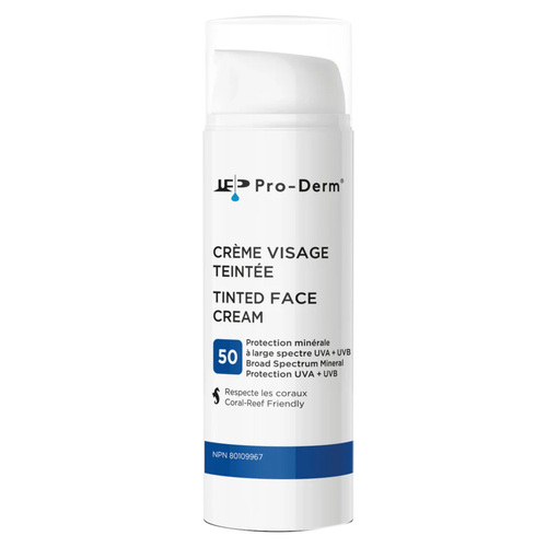 ProDerm Tinted Mineral Face Cream SPF 50, 50ml/1.69 fl oz ProDerm Tinted Mineral Face Cream SPF 50 on white background