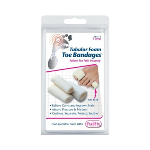 Pedifix Tubular Foam Toe Bandages - Large on white background