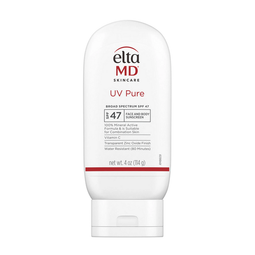 EltaMD UV Pure Broad-Spectrum SPF 47, 114g/4 oz EltaMD UV Pure Broad-Spectrum SPF 47 on white background