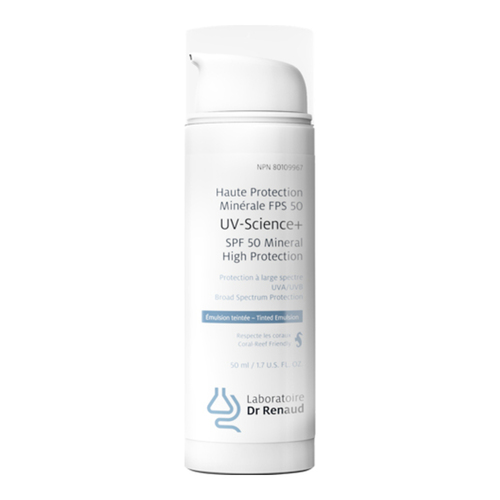 Dr Renaud UV-Science+ SPF 50 Mineral High Protection on white background