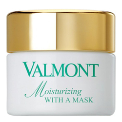 Moisturizing with a Mask on white background