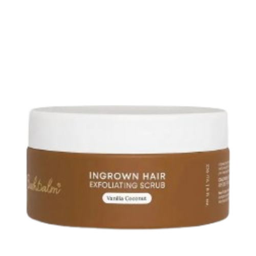 Bushbalm Vanilla Coconut Exfoliating Scrub Ingrown Hair, 236ml/7.98 fl oz Bushbalm Vanilla Coconut Exfoliating Scrub Ingrown Hair on white background