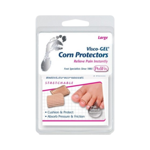 Pedifix Visco-GEL Corn Protectors - Small, 1 set Pedifix Visco-GEL Corn Protectors - Large on white background