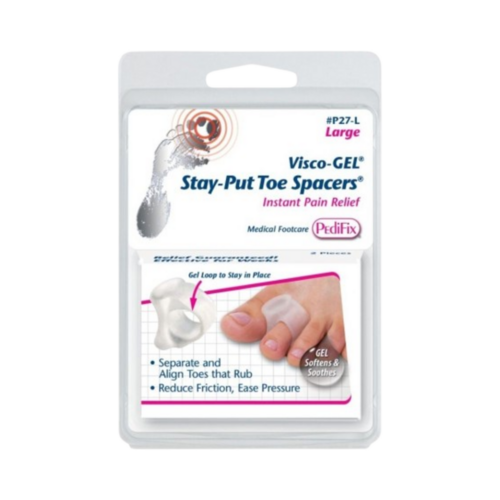Pedifix Visco-GEL Stay-Put Toe Spacers - Large, 1 set Pedifix Visco-GEL Stay-Put Toe Spacers - Large on white background