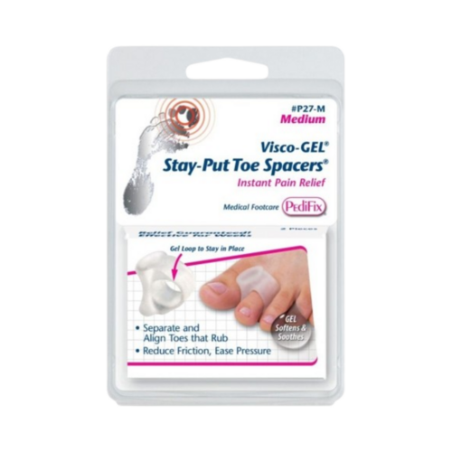 Pedifix Visco-GEL Stay-Put Toe Spacers - Large, 1 set Pedifix Visco-GEL Stay-Put Toe Spacers - Large on white background