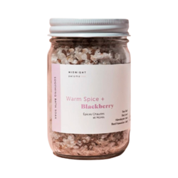 Warm Spice + Blackberry Soothing Bath Soak on white background