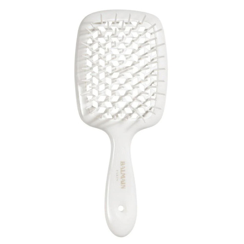 BALMAIN Paris Hair Couture White Detangling Brush on white background