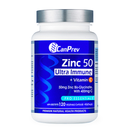CanPrev Zinc 50 Ultra Immune + Vitamin C, 120 capsules